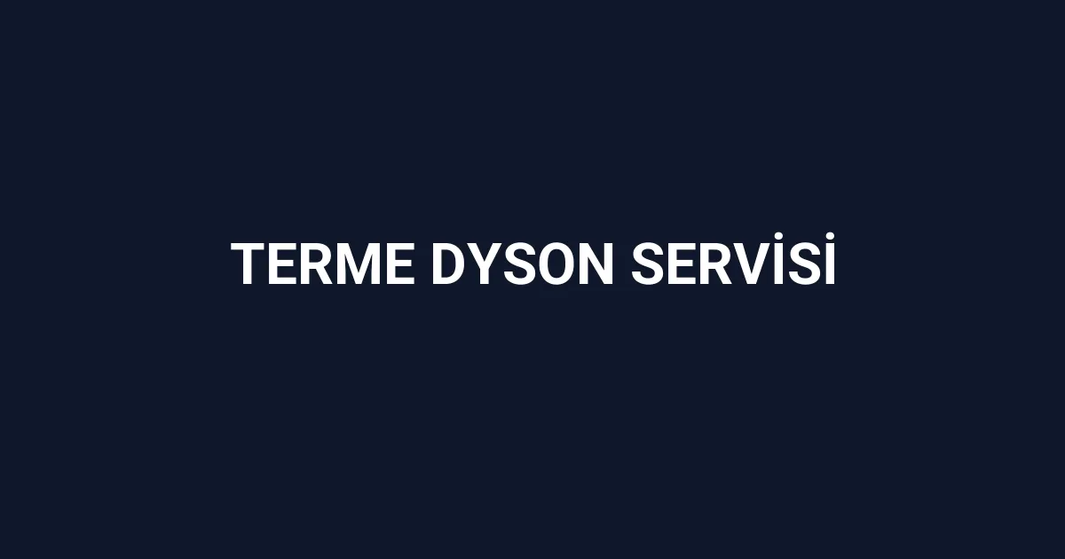 Terme Dyson Servisi
